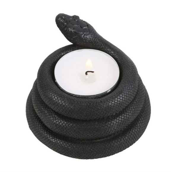 Black Magick Snake Tea Light Candle Holder - Picture 3 of 4
